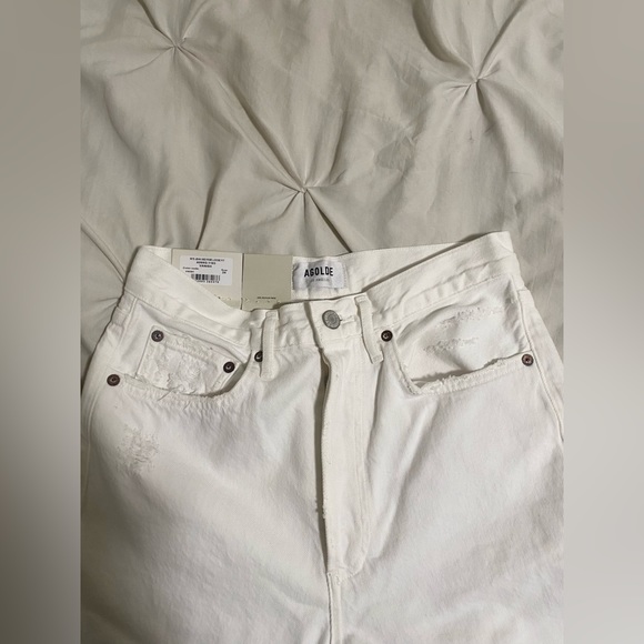 NWT Agolde White 90s mid rise loose fit jeans denim 24 - Picture 4 of 9